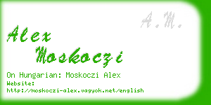 alex moskoczi business card